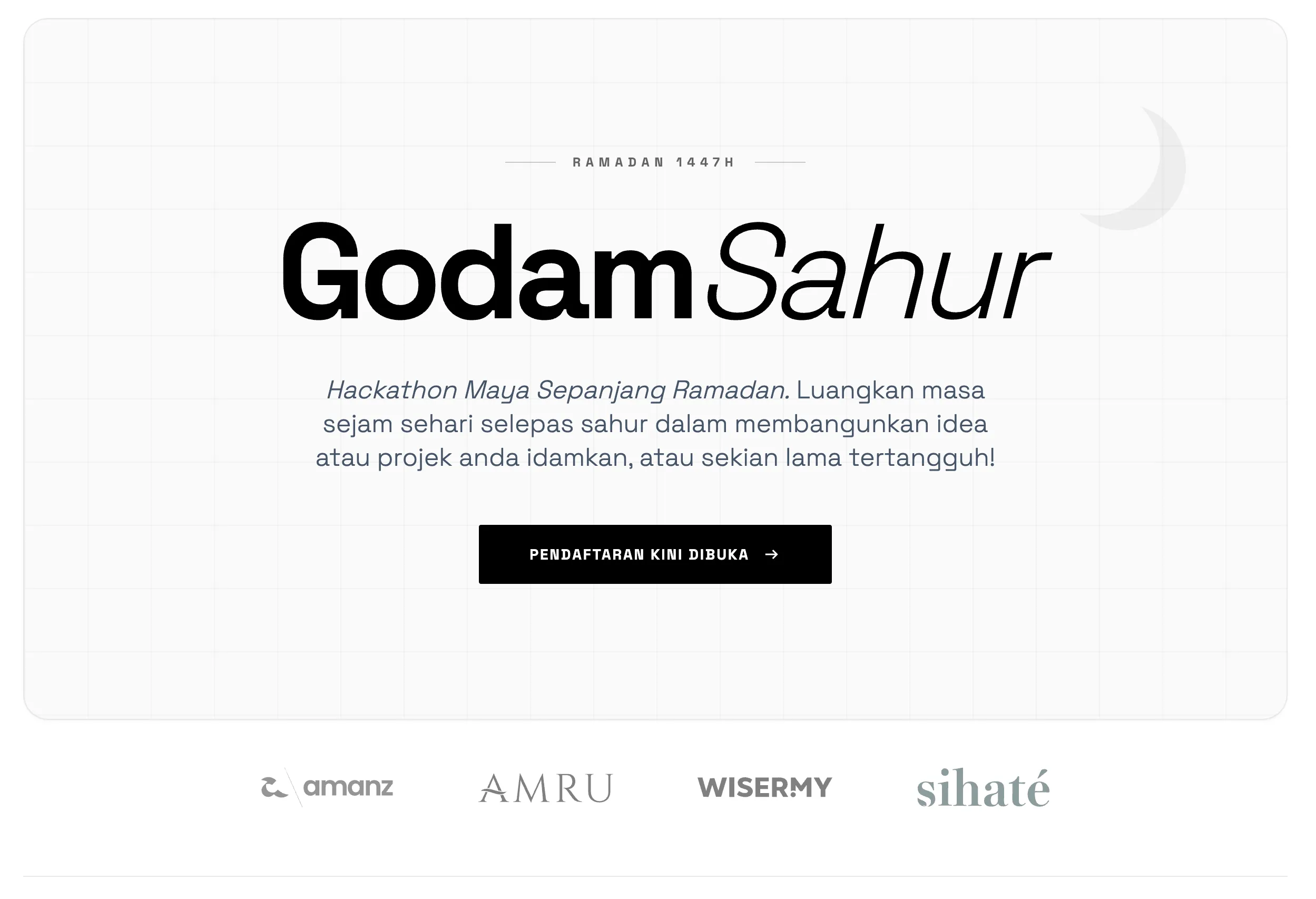 Pengumuman GodamSahur 2026, hackathon maya sepanjang Ramadan 1447H